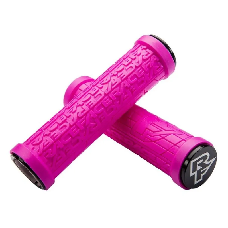 Cel mai vândut Manșoane pentru bicicletă RACE FACE Grippler 30mm Lock on Magenta